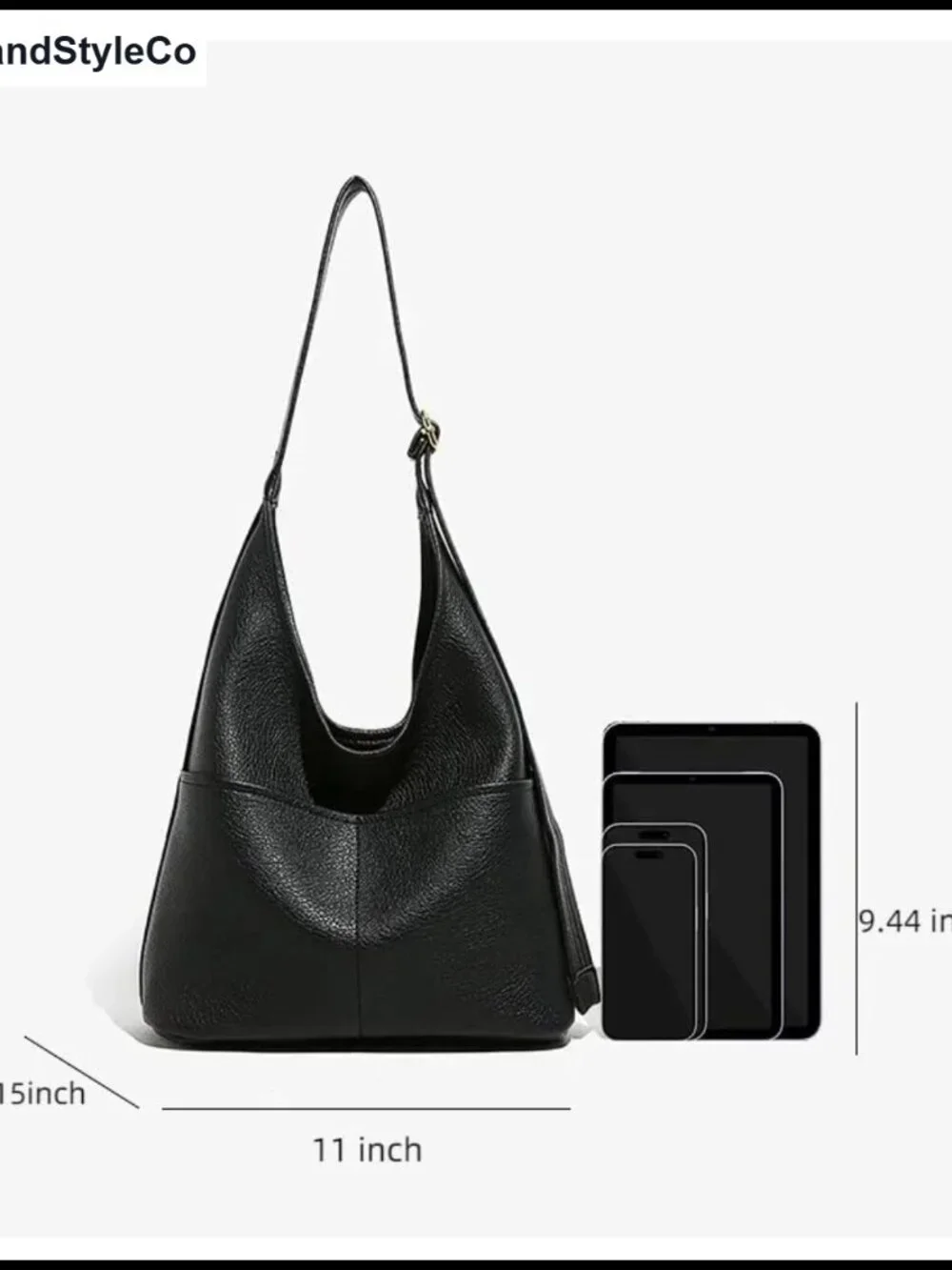 Slouchy Hobo Bag Vegan Leather Large Tote with Coin Purse Crossbody Shoulder